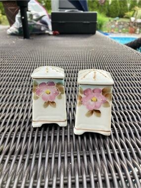 Vintage Japan hand painted salt & pepper shakers